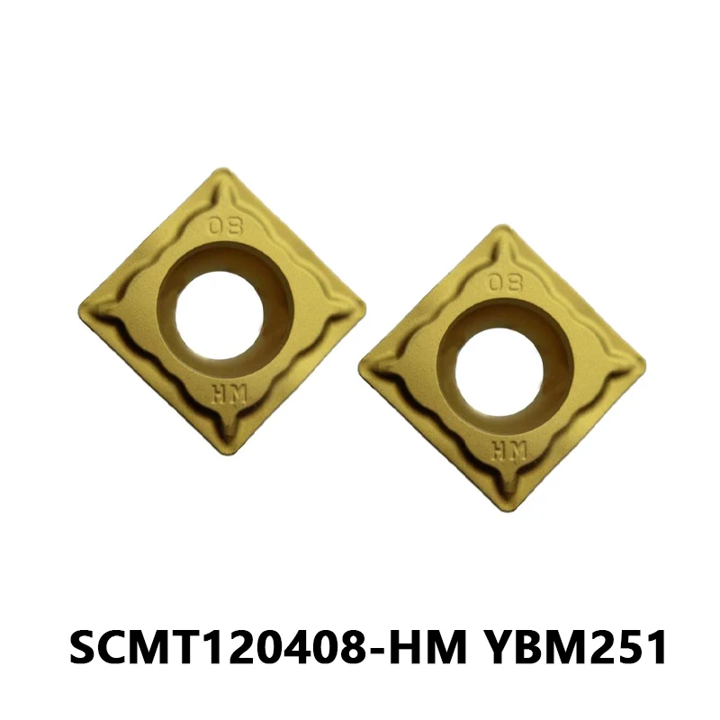 

SCMT120408 HM YBM251 Carbide Inserts CNC Lathe Turning Tool Metal Cutter SCMT Original Blades for Stainless Steel Machining