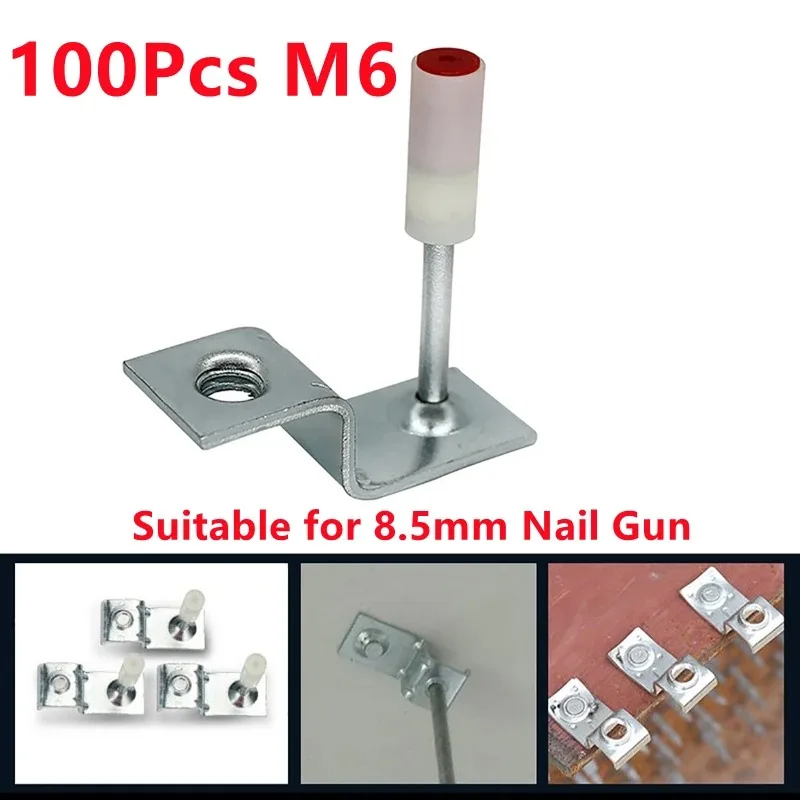 

100Pcs/set 6mm nail gun nail for manual steel nails gun naked nail Suitable for 8.5mm Nails Gun