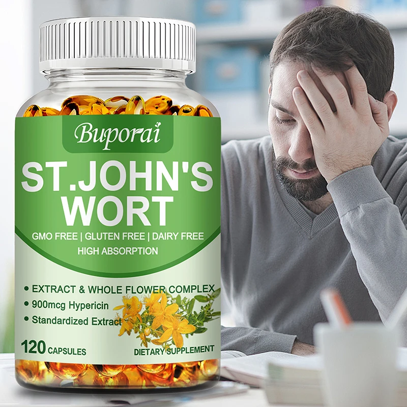 St. John\'s Wort - Relaxation Supplement That Helps Soothe The Nervous System, Relieve Stress, Improve Mood, and Regulate Sleep