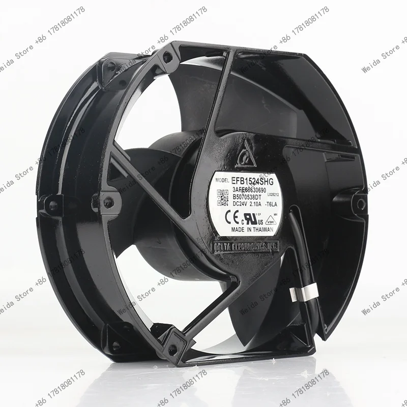 17CM brand-new Delta EFB1524SHG-T6LA 4300RPM DC24V 2.10A 17251 two-wire type high-efficiency cooling fan with large air volume