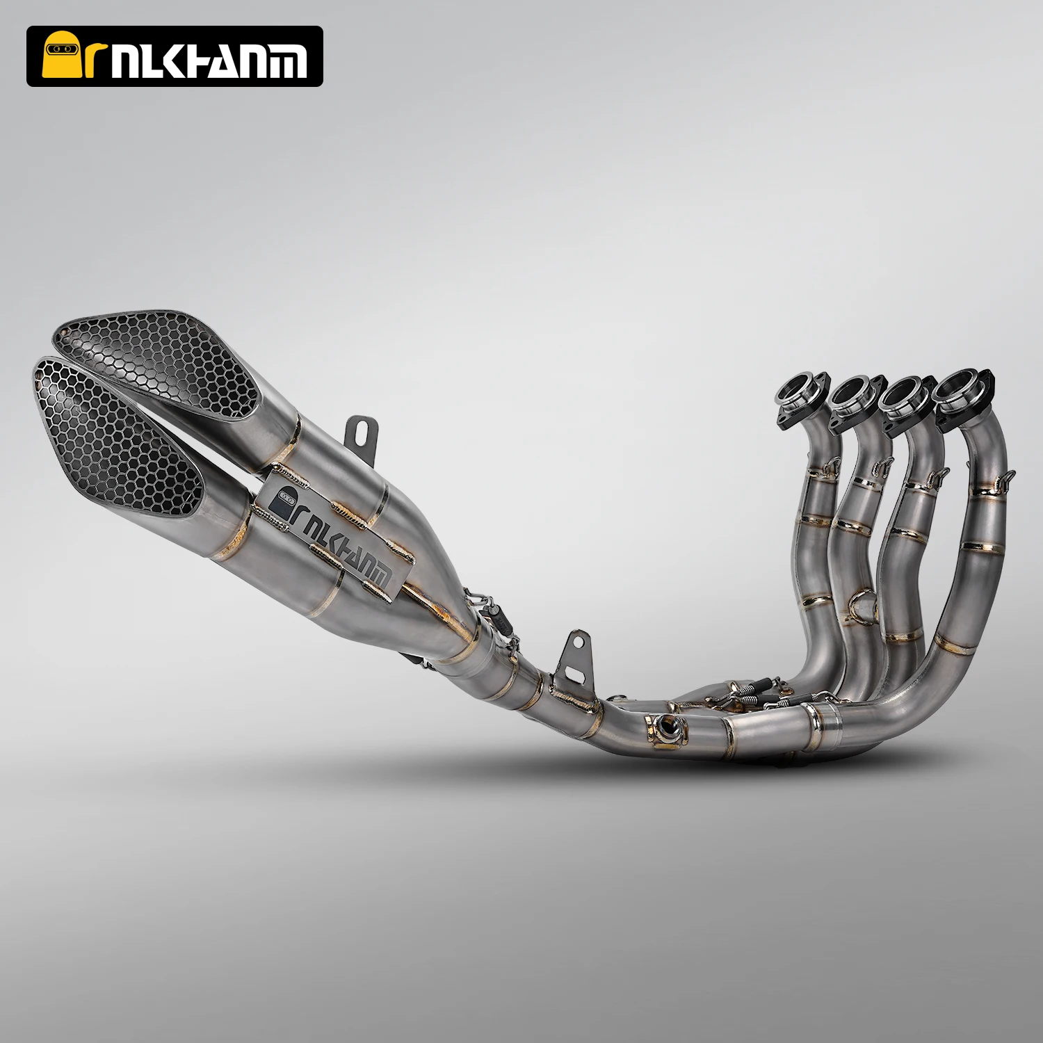 For YZF-R1/R1M 2025 Full Ti. High performance motorcycle exhaust system modification with Gemini dual outlet escape muffler