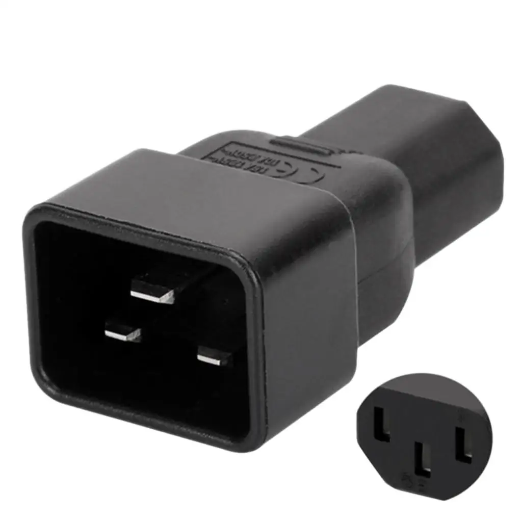 IEC 320 Connector Adapter Straight AC Rewirable Black PVC Plug for Power Supply PC Electronics
