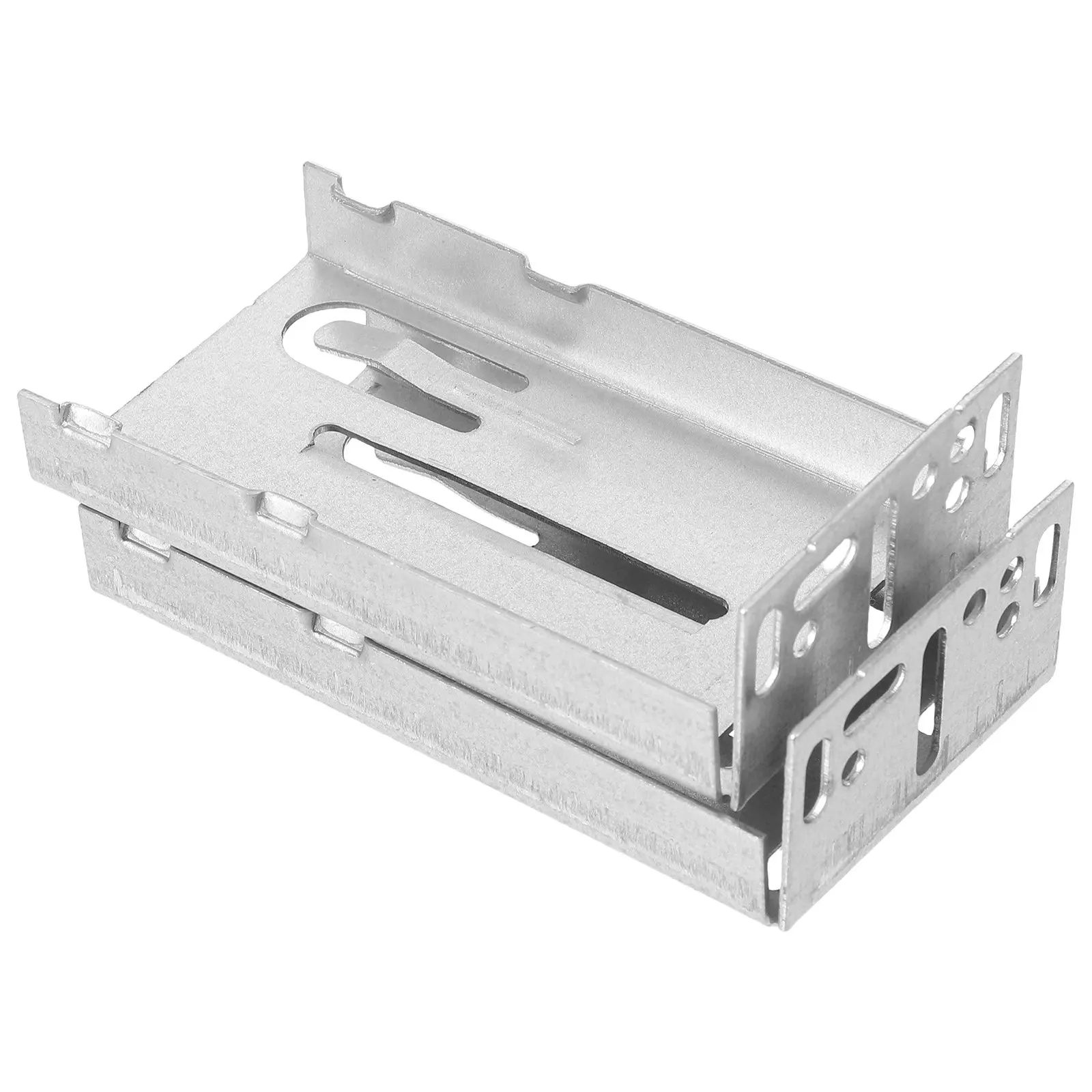 Drawer Slide Brackets 2 Pack Ball Bearing Three Section Cold Rolled Steel Buffer Damping Rail Hardware