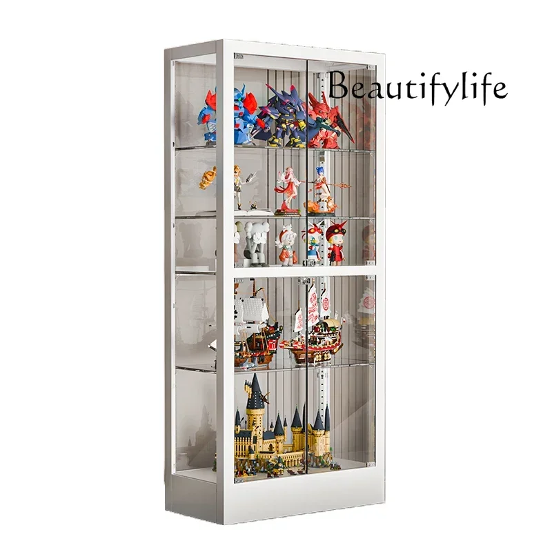 Figure Display Cabinet Transparent Dust-proof Laminated Glass Cabinet Home Lego Display Cabinet Prize Storage Rack