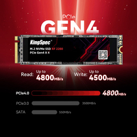 KingSpec M2 PCIe 4.0 SSD M.2 NVME Gen4 256gb 512G 1TB 2TB Hard Disk Solid State Drive HD NMVE SSd for Laptop Desktop PS5