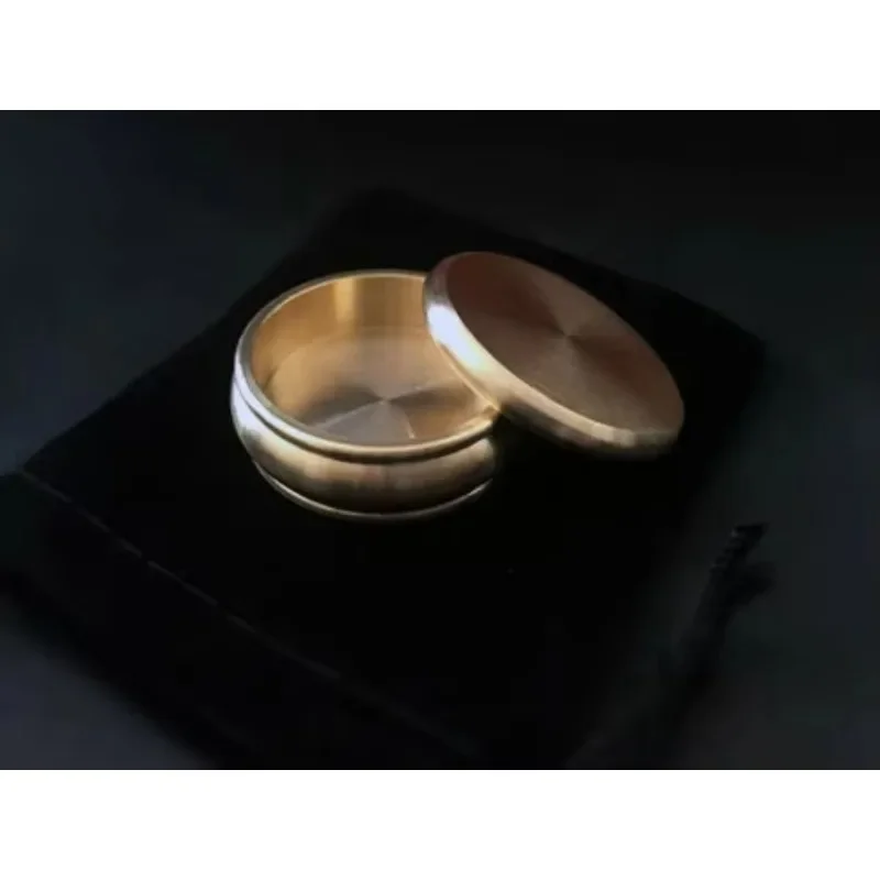 Buddha Okito Box (Half Dollar,Brass) Magic Tricks Coin Appearing Penetrate Illusions Close up Magic  Magician Props