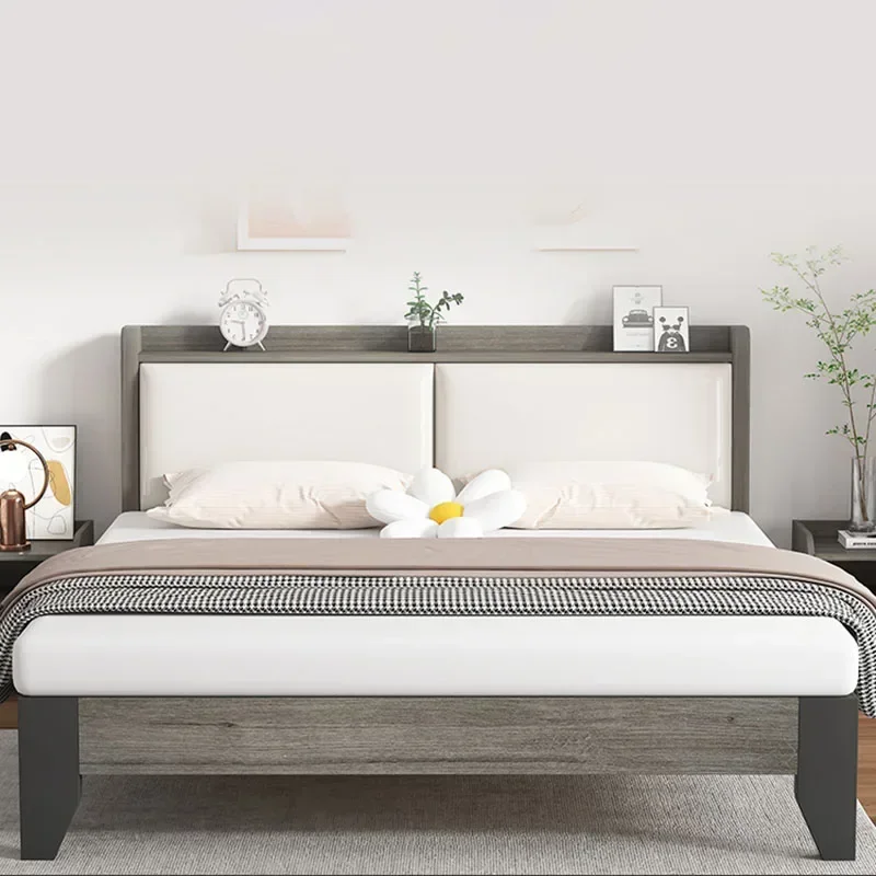Apartment Nordic Bed Double Solid Wood Confortable High Quality Bed Minimalist Cama Multifuncional Bedroom Furniture