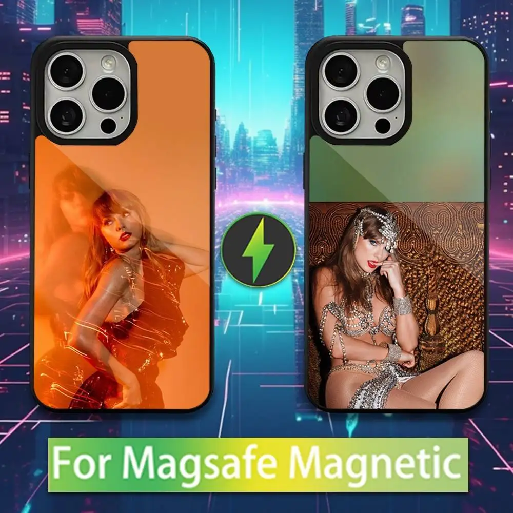 

T-TS12 Singer T-TAYLOR Phone Case For iPhone 16,15,17,14,13,12,11,Pro,Max,Plus,Mini,Magsafe,Magnetic Wireless Charging Case