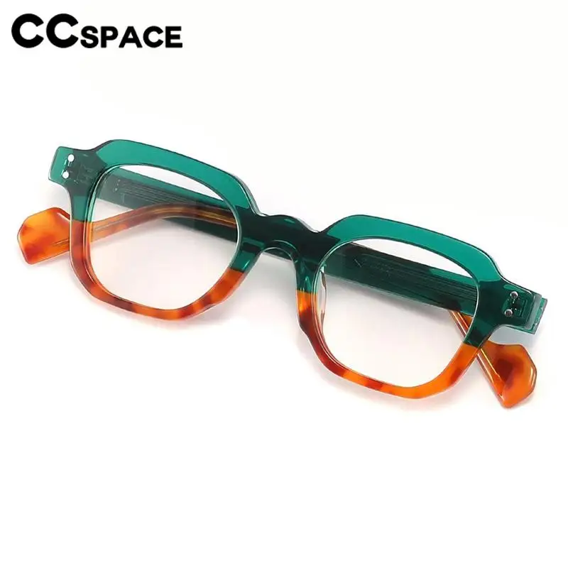 R57600 High Quality Acetate Glasses Frame Square Vintage Optical Presbyopia Eyeglasses Customizable Prescription Spectacles