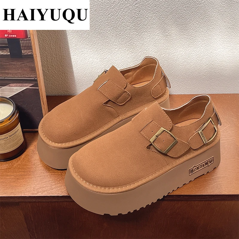 New Women Platform Loafers Shoes Casual Flats Sneakers Trend Fashion Suede Sport Shoes Autumn Running Travel Zapatillas De Mujer