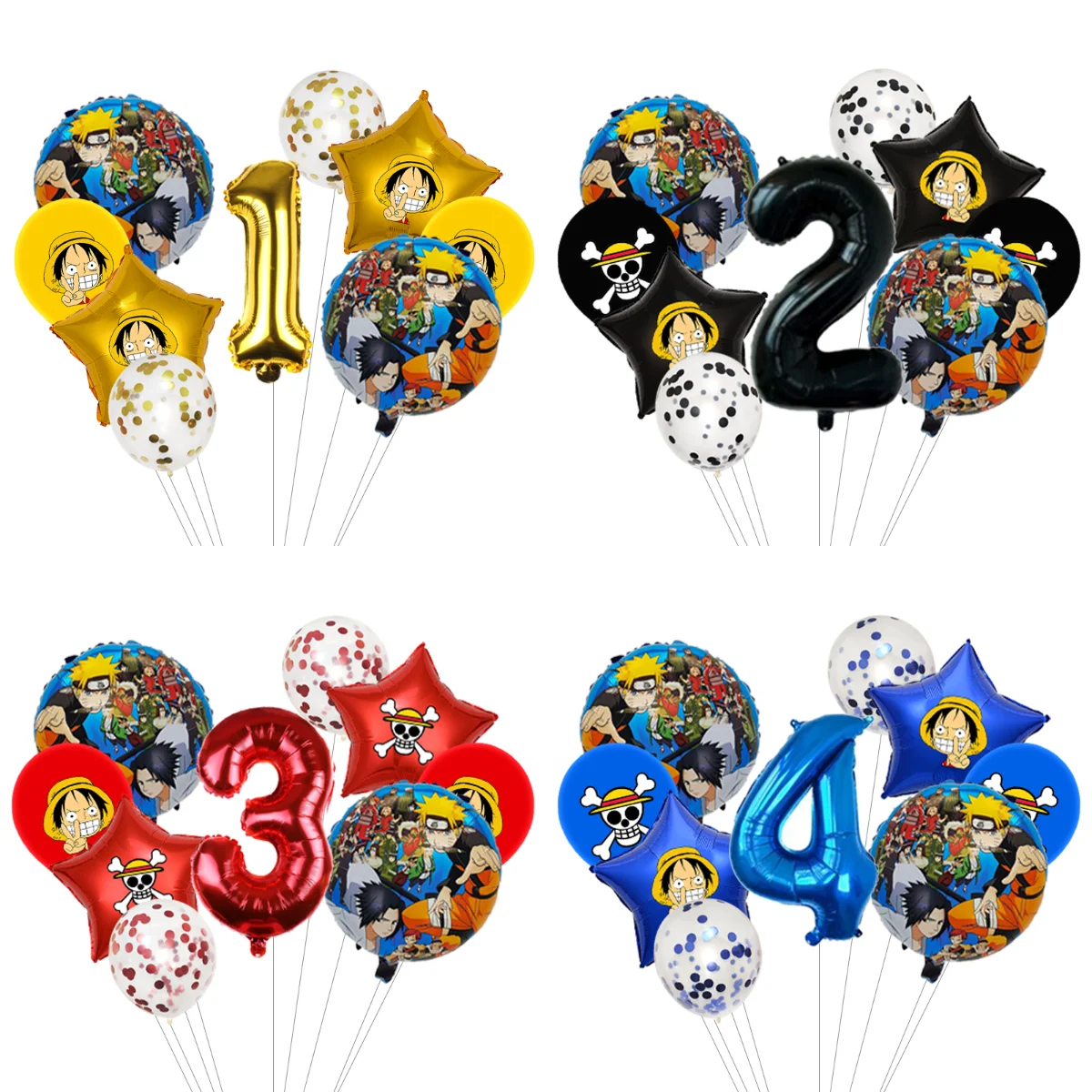 Nuevos Globos Temáticos de One Piece, Globos Clásicos de Dibujos Animados para Decoración de Fiestas, Sorpresas de Cumpleaños y Suministros para Eventos