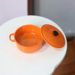 Mini Pot Boiler Pan With Lid Kettle Dollhouse Miniature Kitchen Utensil Cooking Ware Play Kitchen Toy Doll House Accessories