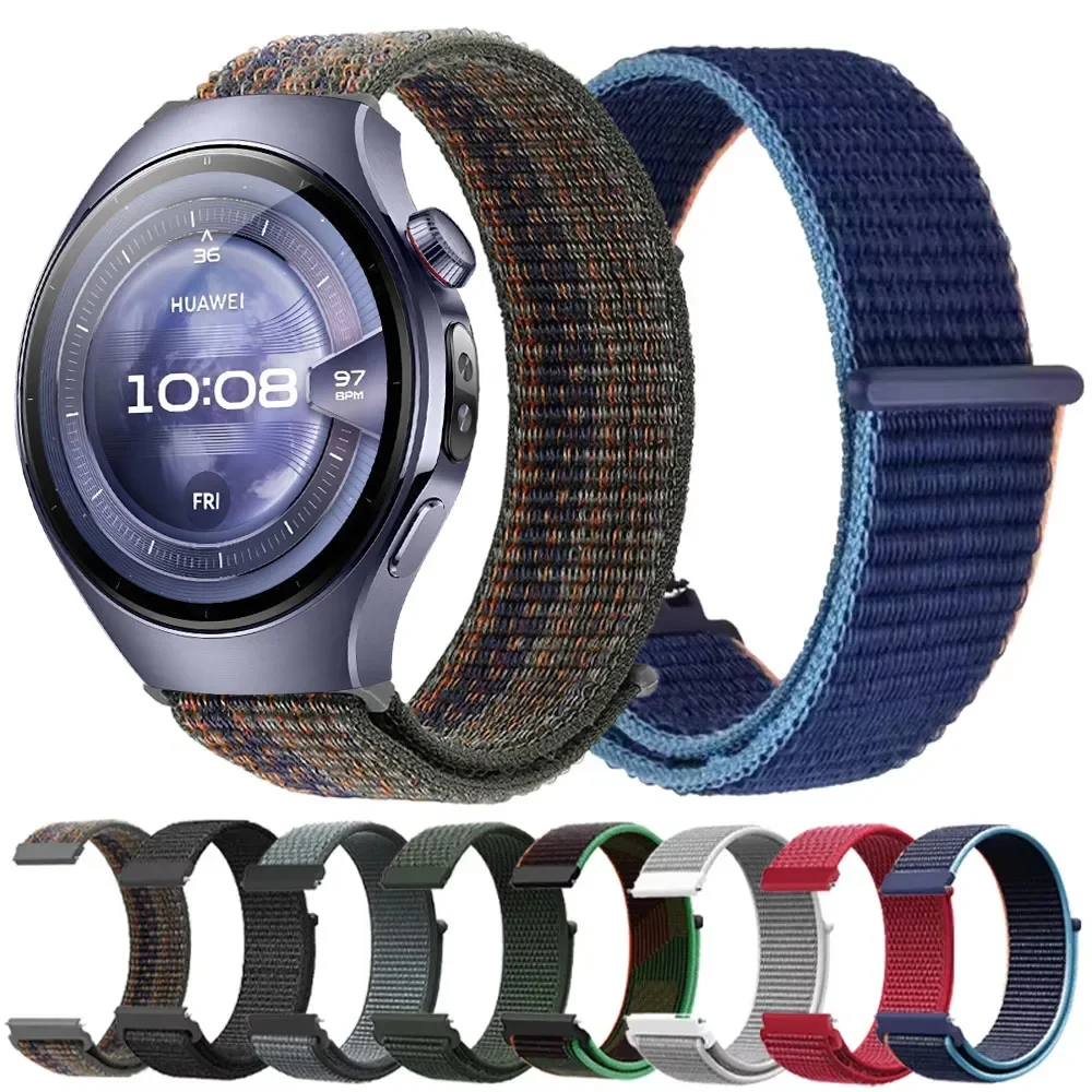 Boucle de Sport en Nylon, 20mm 22mm, pour Huawei Watch 5 46mm/GT5Pro GT5 4 3 2 42 46mm GT2e, Bracelet pour Huawei Ultimate/GSPro GS4 3 Boucle de Sport en Nylon, 20mm 22mm, pour Huawei Watch 5 46mm/GT5Pro GT5 4 3 2 42 46mm GT2e, Bracelet pour Huawei Ultimate/GSPro GS4 3
