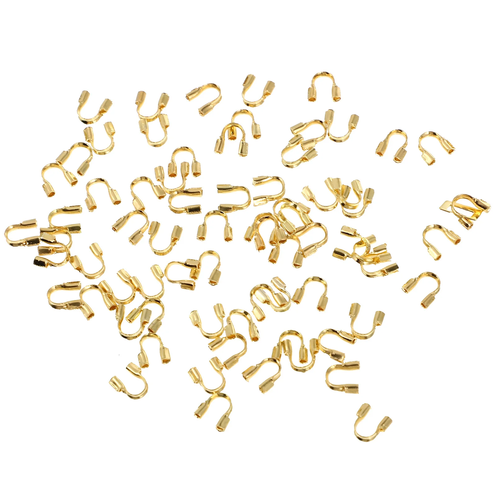 200 قطعة من واقيات المجوهرات على شكل حرف U من الأسلاك النحاسية لسلسلة سترة وقلادة وسوار وإكسسوارات يدوية الصنع