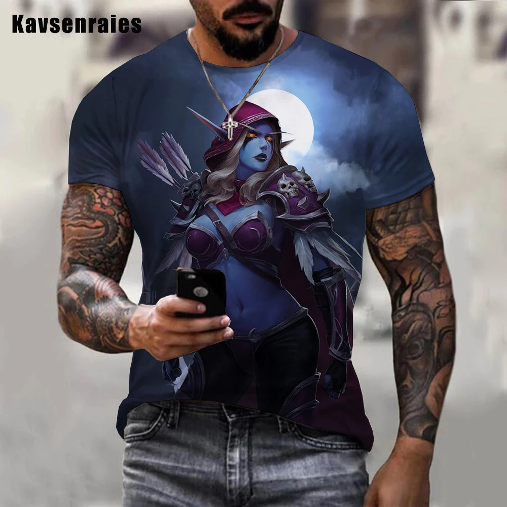 3D World of Warcraft T-shirt Men\'s Women\'s Fashion Streetwear Printed T-shirt 2023 Newest Summer Hot Sale Tees 6XL