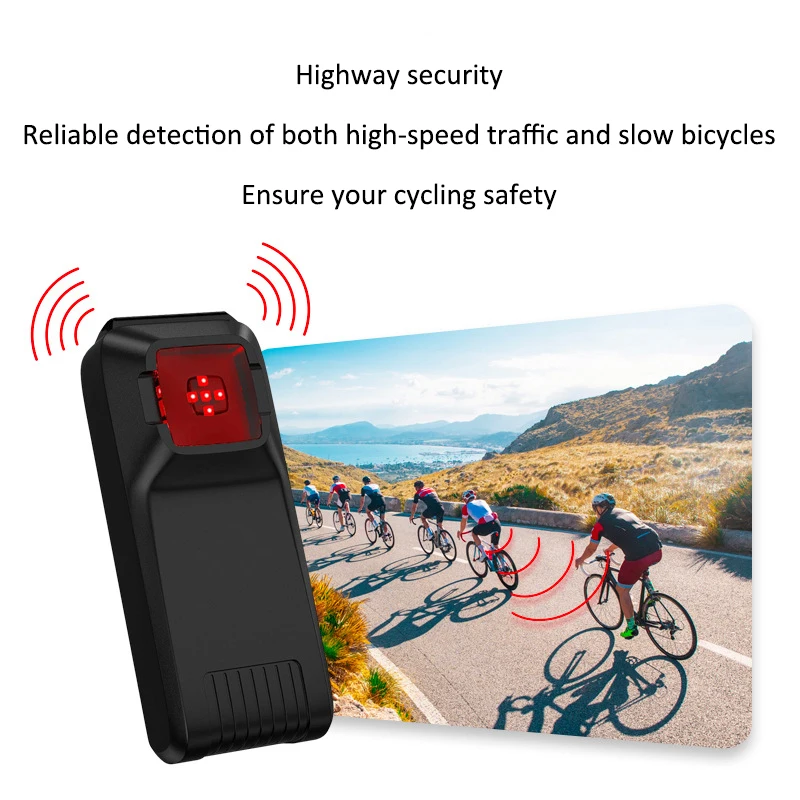 Bicycle Intelligent Radar Taillights USB Charging Long Endurance Waterproof Night Riding Wireless Transmission Warning Lights