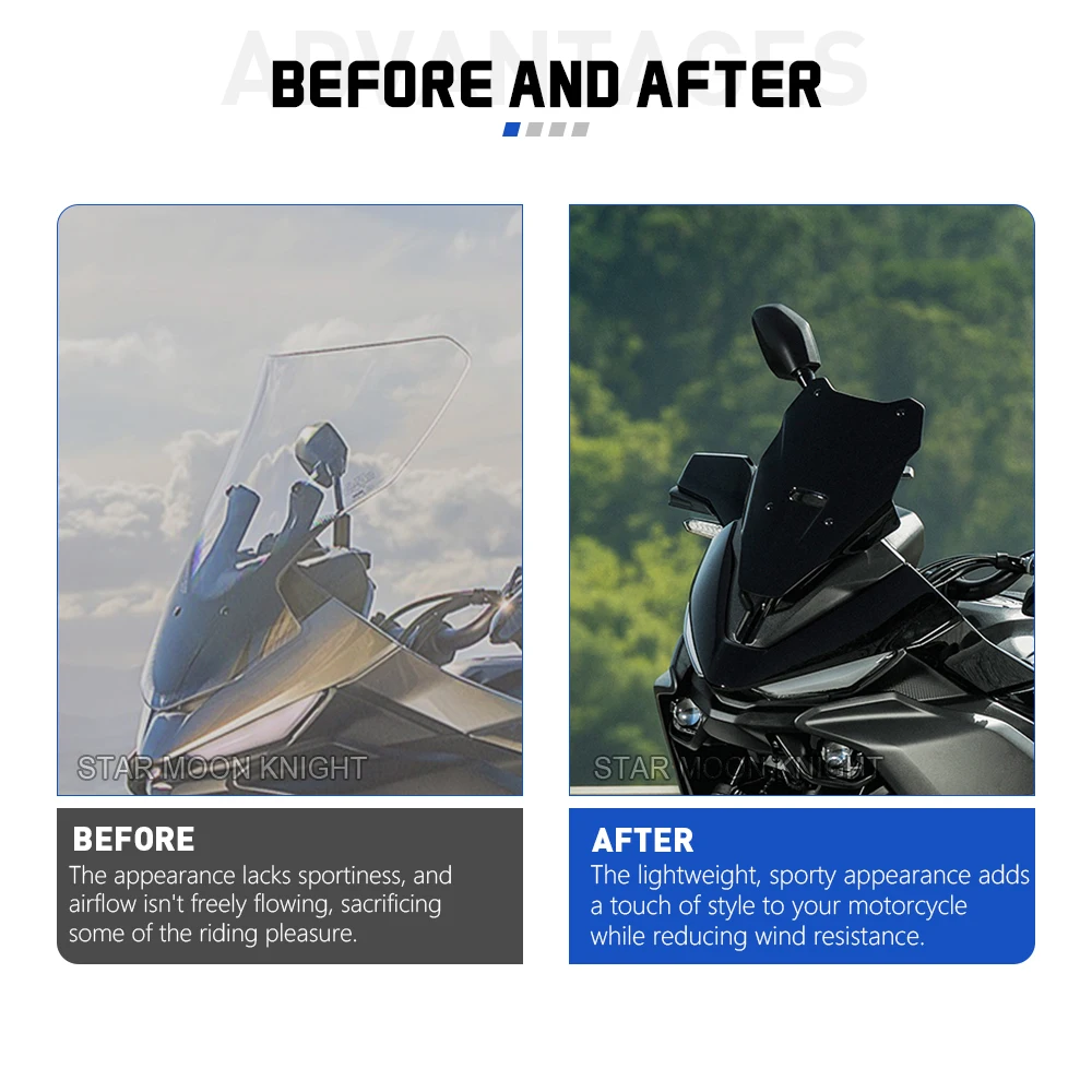 Motorcycle Sport Windshield Fairing Windscreen Wind Deflector For YAMAHA TRACER 7 GT 7GT TRACER7 2025 2026 Wind Shield Protector