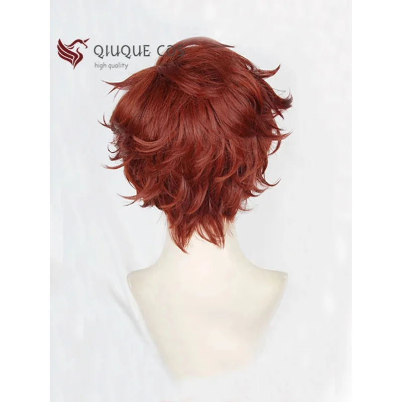 2025 yiyi The Arcana Julian Devorak Pelucas cortas de disfraz de pelo rojo marrón + gorro de peluca gratis