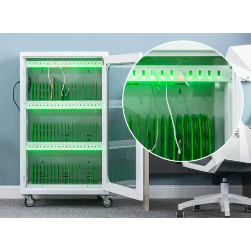 10-60 Slots Charging & Storage Cabinet for Tablets Phones School Classroom Laboratory Centralized Management Locker