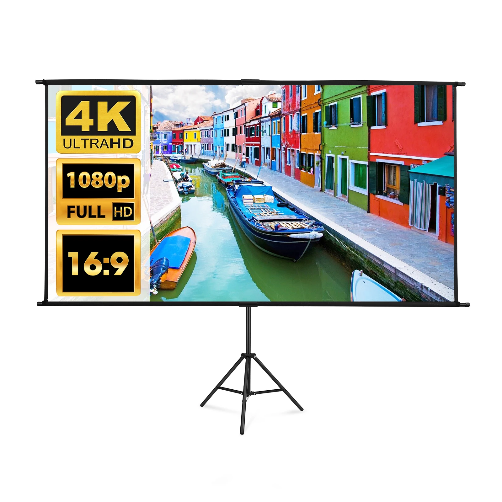 120 Zoll tragbare antike Projektor Bildschirm Rahmen Ständer 120 Zoll Film Video Projektions wand Stoff 2k 4k Full HD Outdoor Vorhang