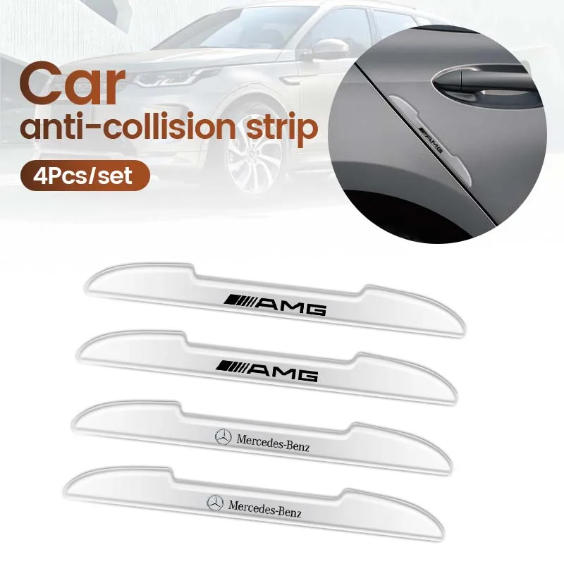 Car Door Transparent Anti-collision Protector Stickers Side Edge Protection Guards Strip For MERCEDES BENZ AMG A180 A200 A260