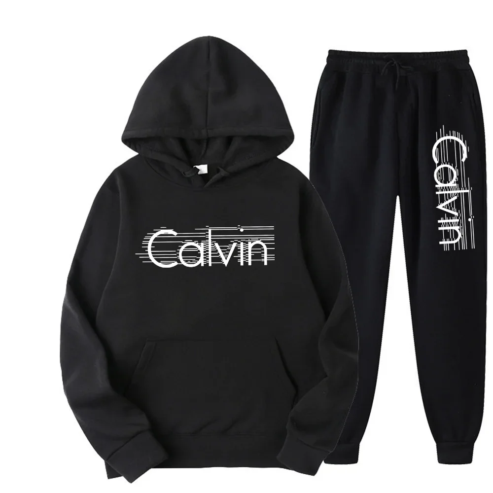 

2025 Men's Spring Autumn Winter Hoodie and Pants Set; Casual Sports Wear; Printed Sweatshirt Set
