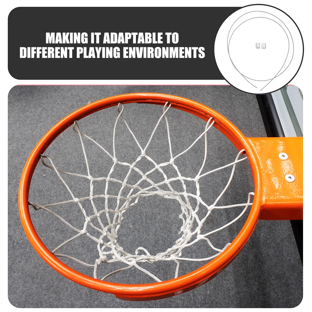 2-delig duurzaam staaldraad basketbalring netto string vervangend draadsnoer voor netaccessoire bevestigingstouw buiten binnen