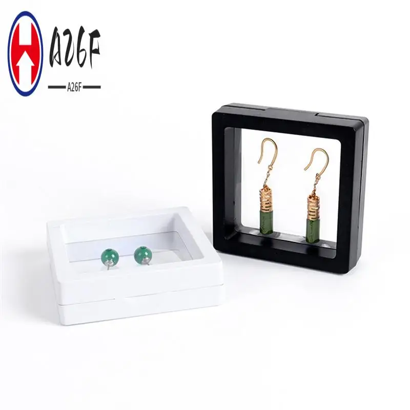 

A26F-30 шт. 3D плавающая рамка для демонстрации монет, подставка, коробки для хранения ювелирных изделий, колец, серег, медалей для монет, держатель для медалей