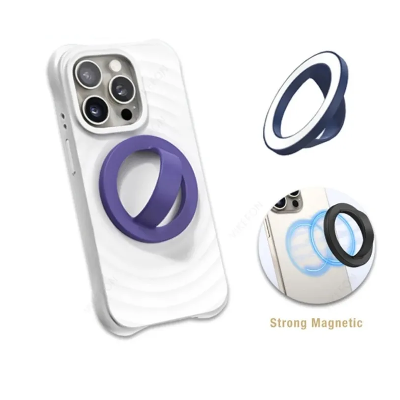 360 °   Roatation Magnetischer Silikon-Telefon-Rückseitenhalter für Magsafe iPhone 16, 15, 14, 13, 12, zu viele Handyhüllen