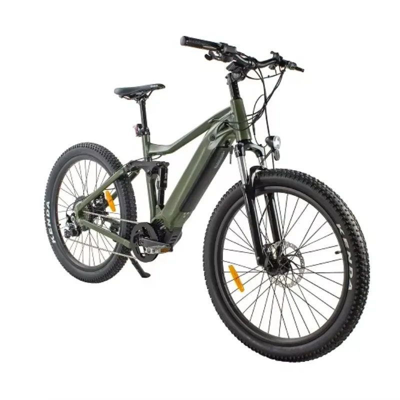 

STLF Full Suspension Electric Mountain Bike 26 Inch Electric Bicycle E Bike With Bafang Mid Motor