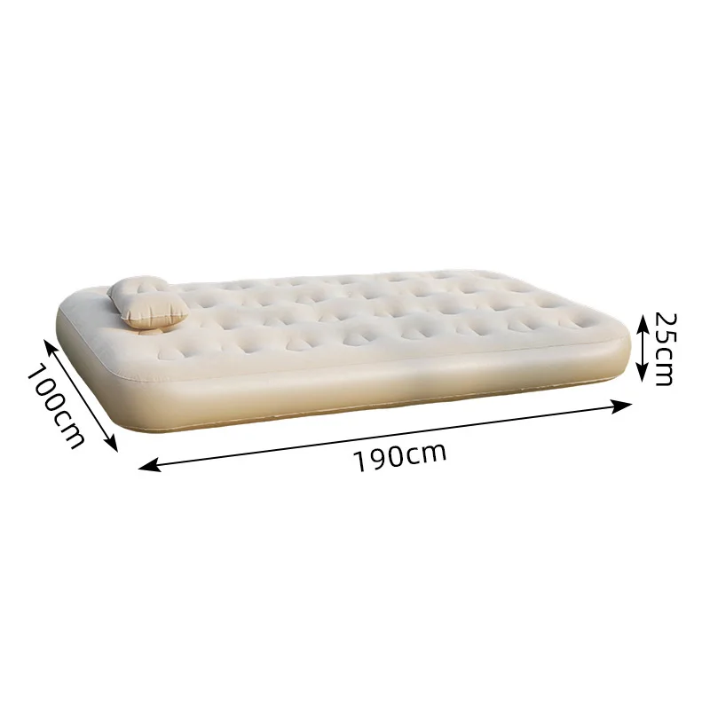 

PVC Foldable Inflatable Air Mattress Built-in Pump for Camping/Hiking/Beach/Bedroom