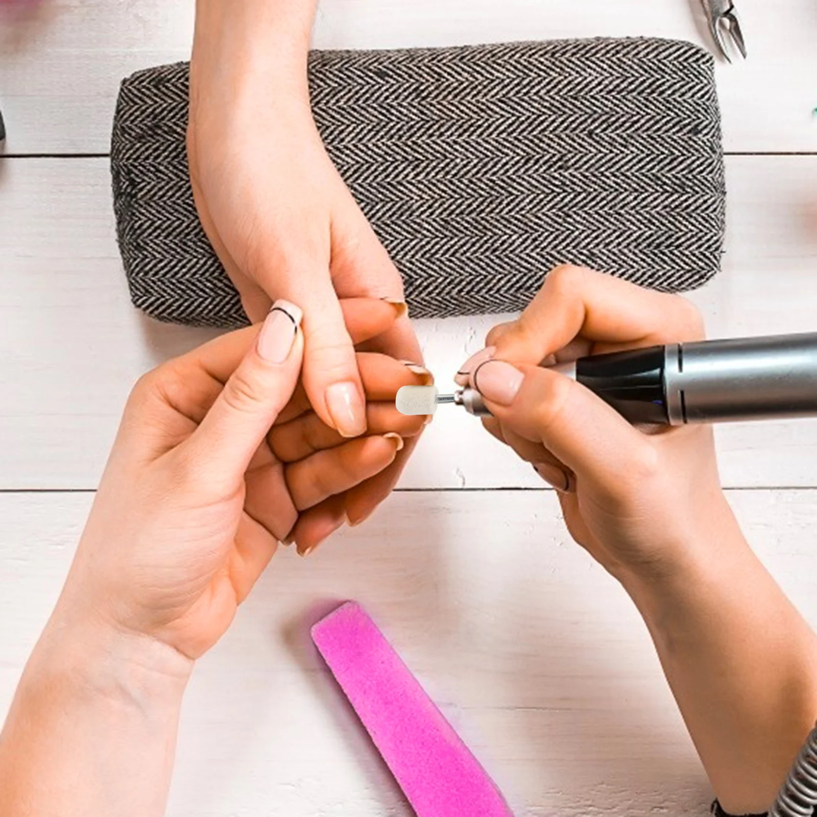 8 قطعة عازلة أظافر كهربائية استبدال بكرات معدات الملمع أشكال مختلفة أقطار تأثير تلميع تلقائي