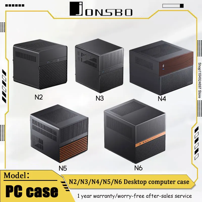 JONSBO N2/N3/N4/N5/N6 Series PC Case ITX/M-ATX/E-ATX NAS Storage Cloud Hard Disk Aluminum Desktop Computer Case Home Office Case