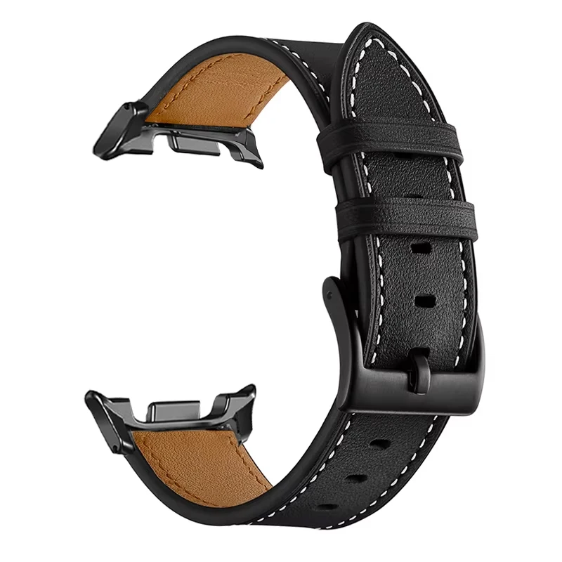 حزام جلدي لساعة سامسونج جالاكسي 8 44 ملم 40 ملم/8 كلاسيكي 46 ملم حزام معصم لساعة سامسونج جالاكسي 7 8 الترا 2025 47 ملم