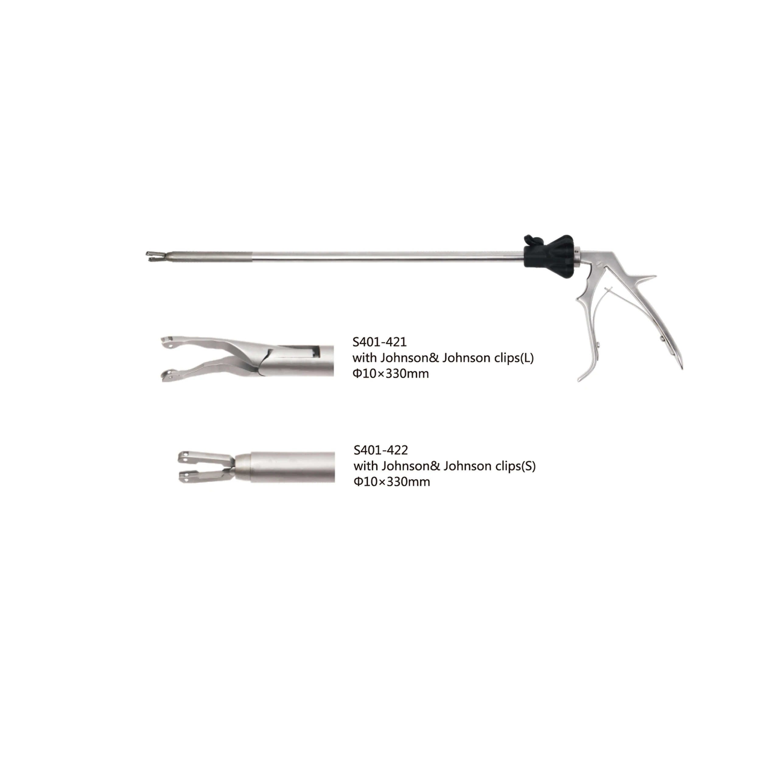 10*330mm Titanium Laparoscopic Metal Forceps with Johnson Clips L/S Absorbable Absorbable Abdominal Surgery Equipment