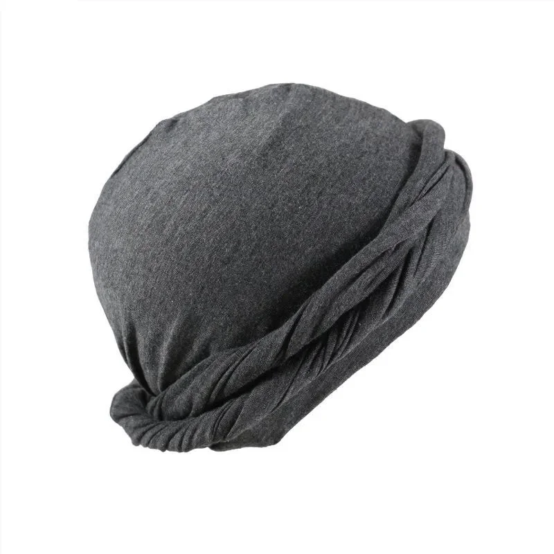 2023 Elastic Men\'s Turban Hat Satin Lining Stretchy Men Bandana Indian Cap Male Hip Hop Caps Headband Biker Headwrap Hats