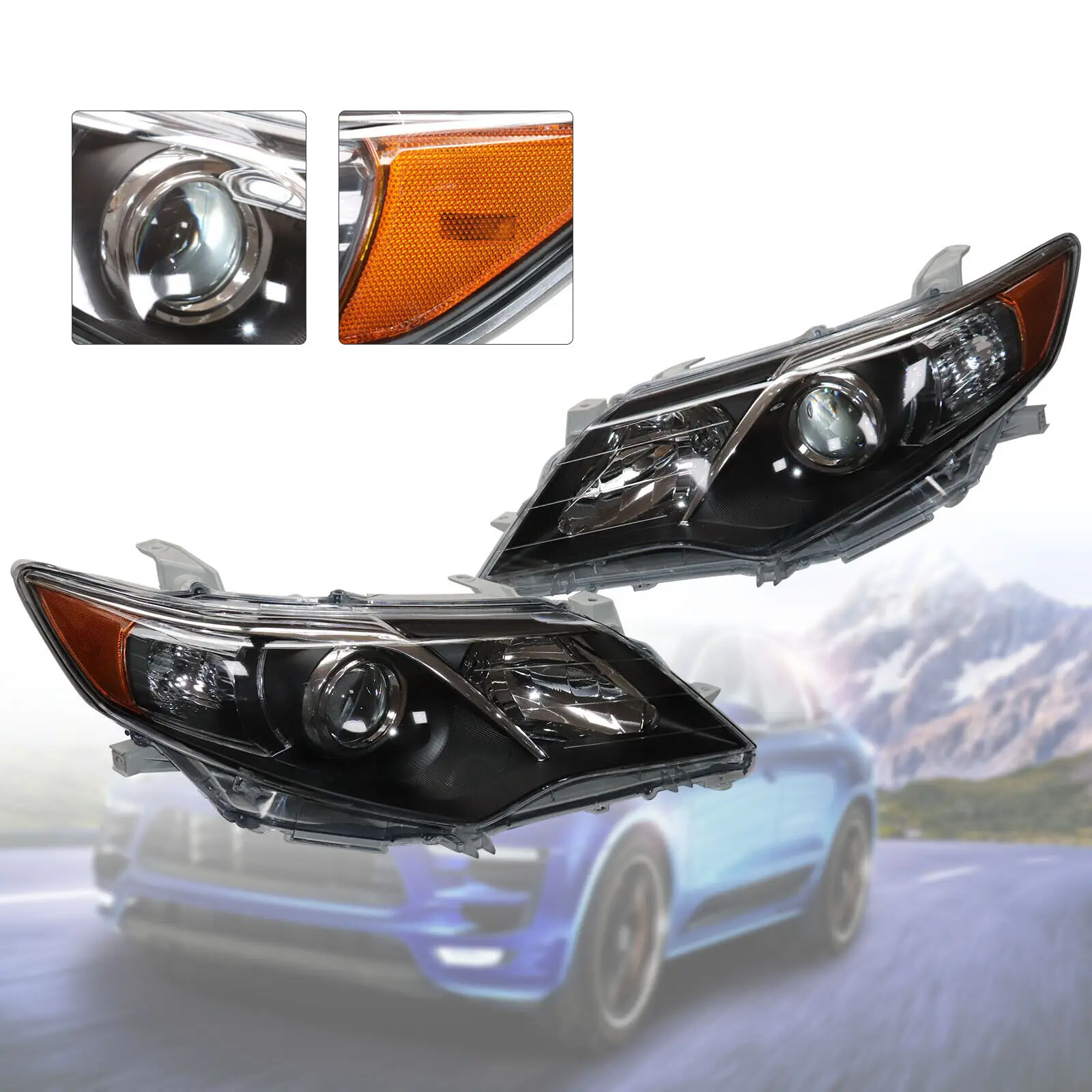 

[Left or Right] Side Headlamps Replacement light For Toyota Camry 2012 2013 2014 Crown Projector Headlights Car Accessories