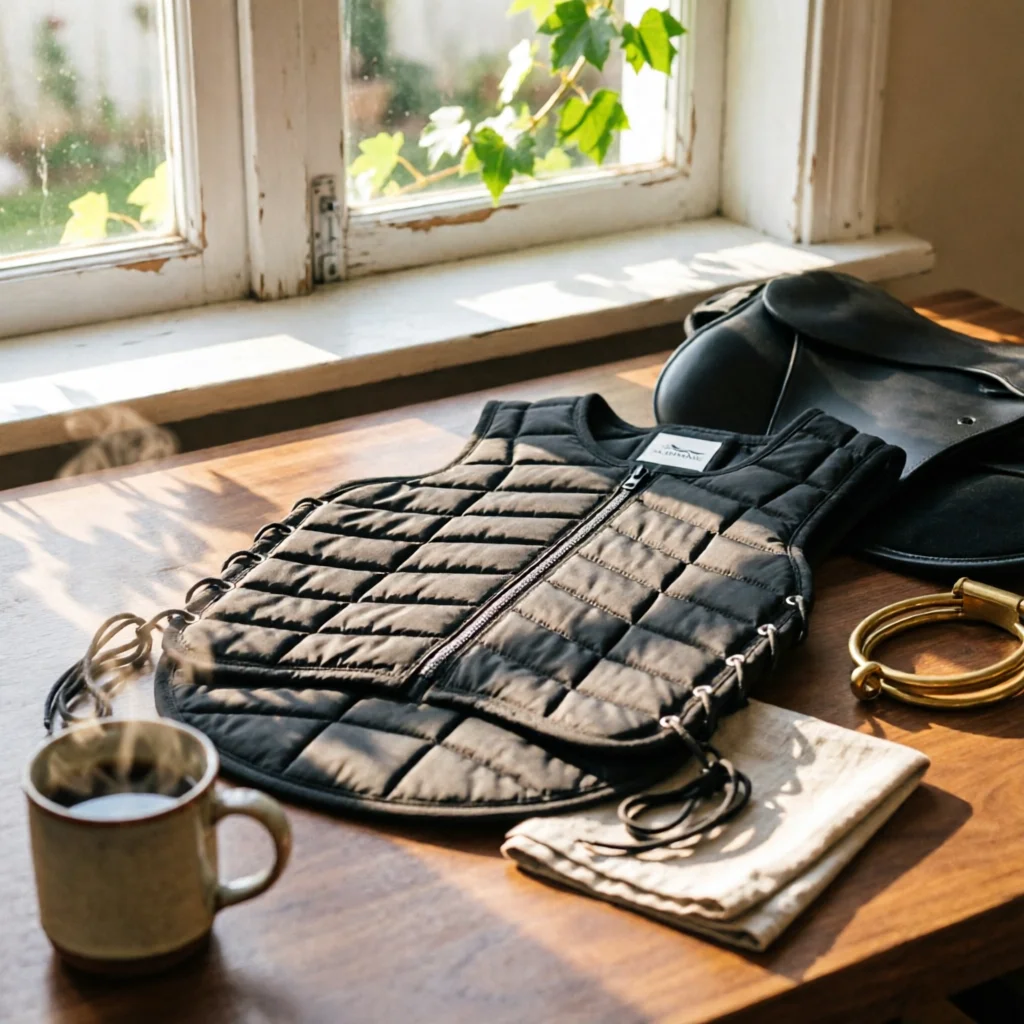 protection-corporelle-pour-l'equitation-gilet-d'equitation-sans-manches-ajuste-gilet-rembourre-equipement-de-protection-sportive-a-lacets-reglable