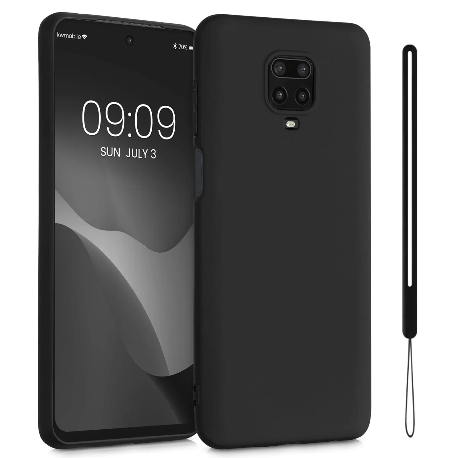 Flüssige Silikon-Handyhülle für Xiaomi Redmi Note 13 12 11 Pro mit Lanyard Redmi Note 10 9 8 7, stoßfeste Schutzhülle auf der Rückseite