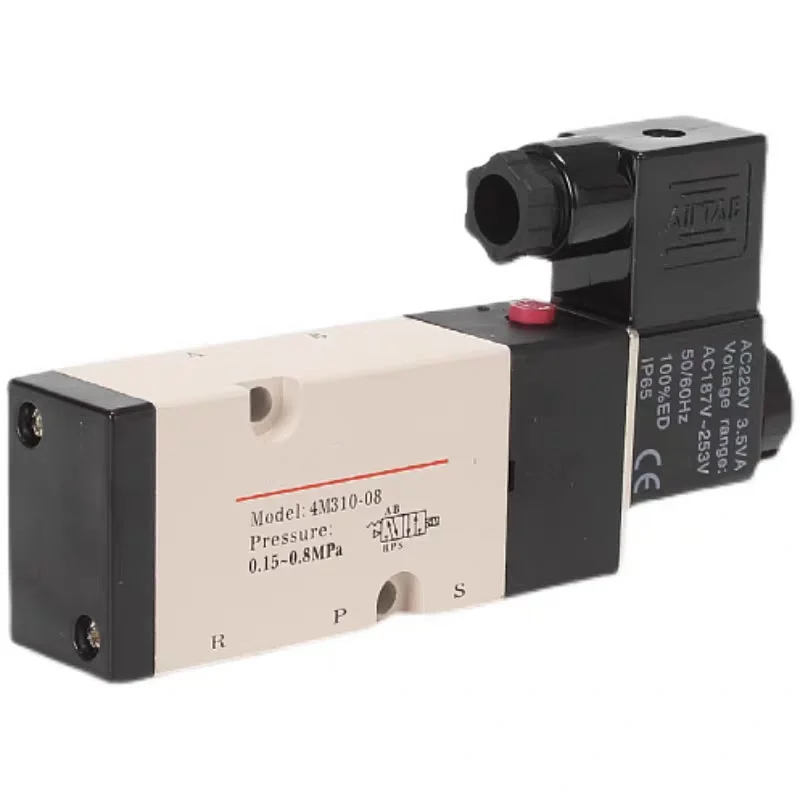 Электромагнитные клапаны 1/4 дюйма bsp 1/8 дюйма 3/8 дюйма 1/2 дюйма 5-ходовые 5/2 пластинчатые клапаны 4M210-08B 4M310-10B 4M410-15 4M110-06 4M220-08