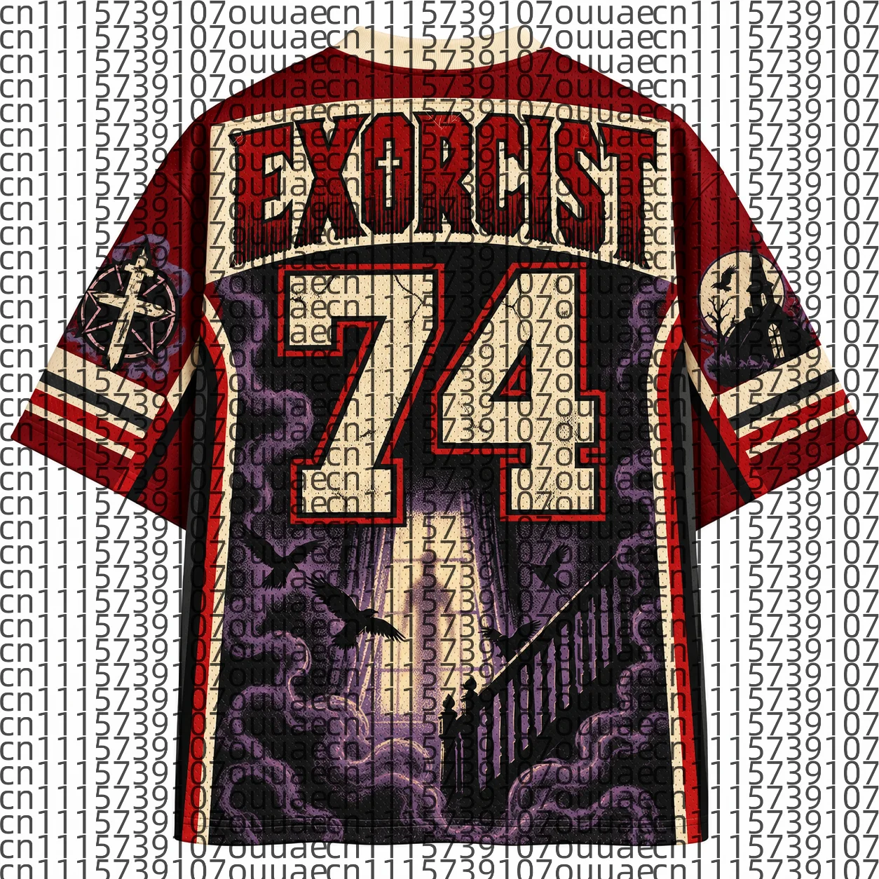 2026 Popular 80s Themed Sports Fashion Short Sleeved V-neck Mesh Streetwear Retro Band Movie Game Fan Gift T-shirt