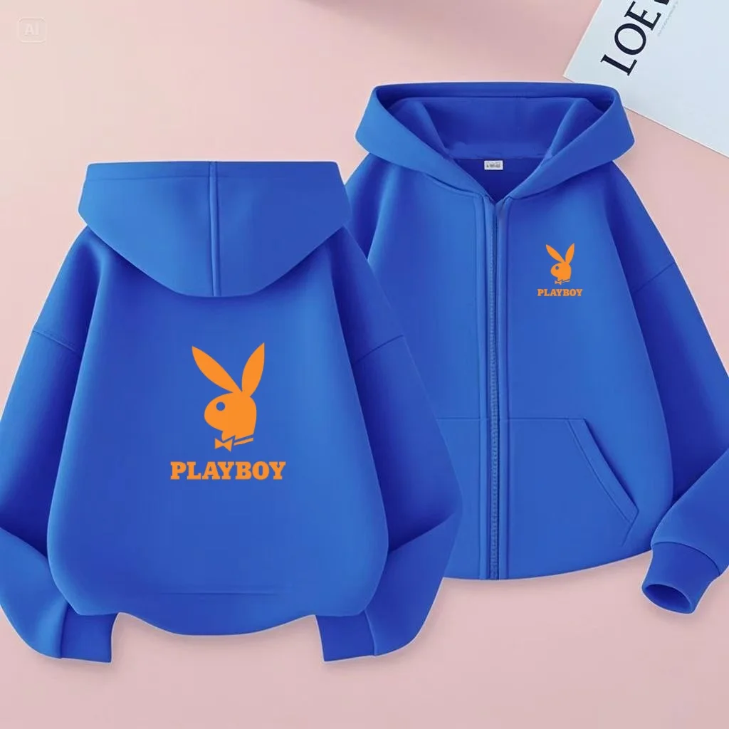 

Children's Brand Printed Black Sportswear with Zippers Long-sleeved Sportswear Jackets Fashionable Casual Boys Girls Aged 3 To12