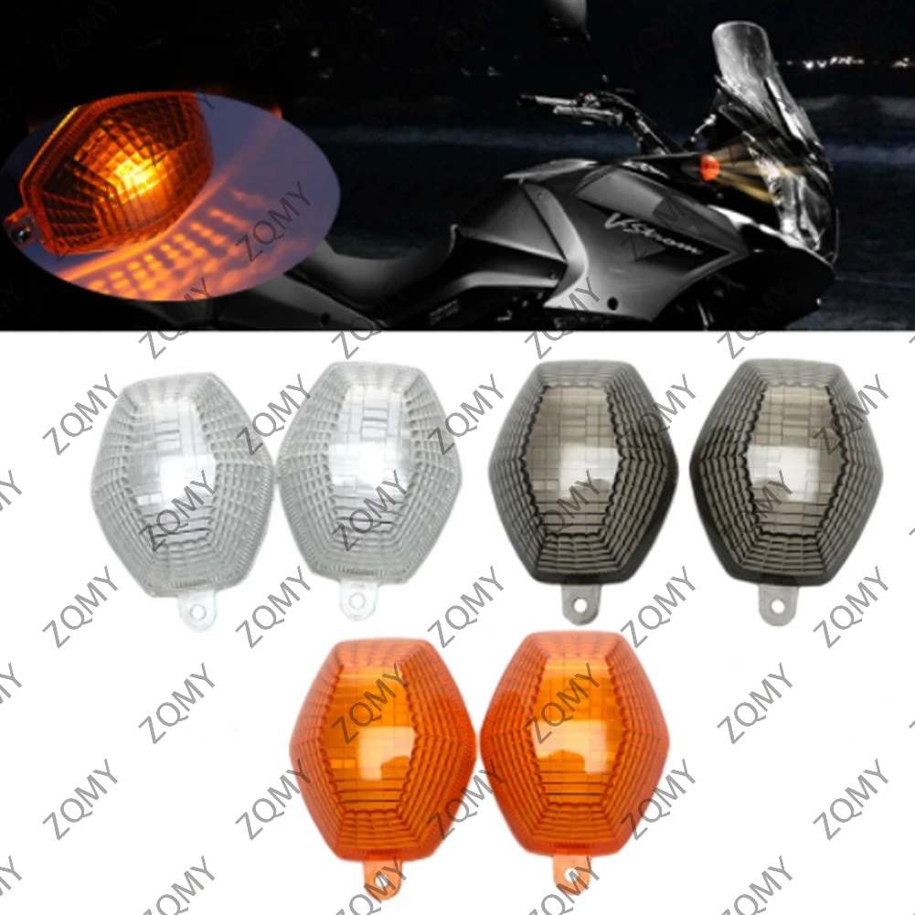 Motocicleta Turn Signal Light Lens, Tampa da lâmpada indicadora, SUZUKI GSX, DL, 650, 1250, 600, 1200, SV1000, DRZ 400, V-Strom, 2pcs