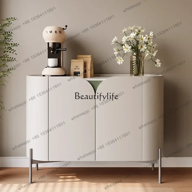 Customization Cream wind rock slab dining side cabinet Italian minimalist entrance living room locker