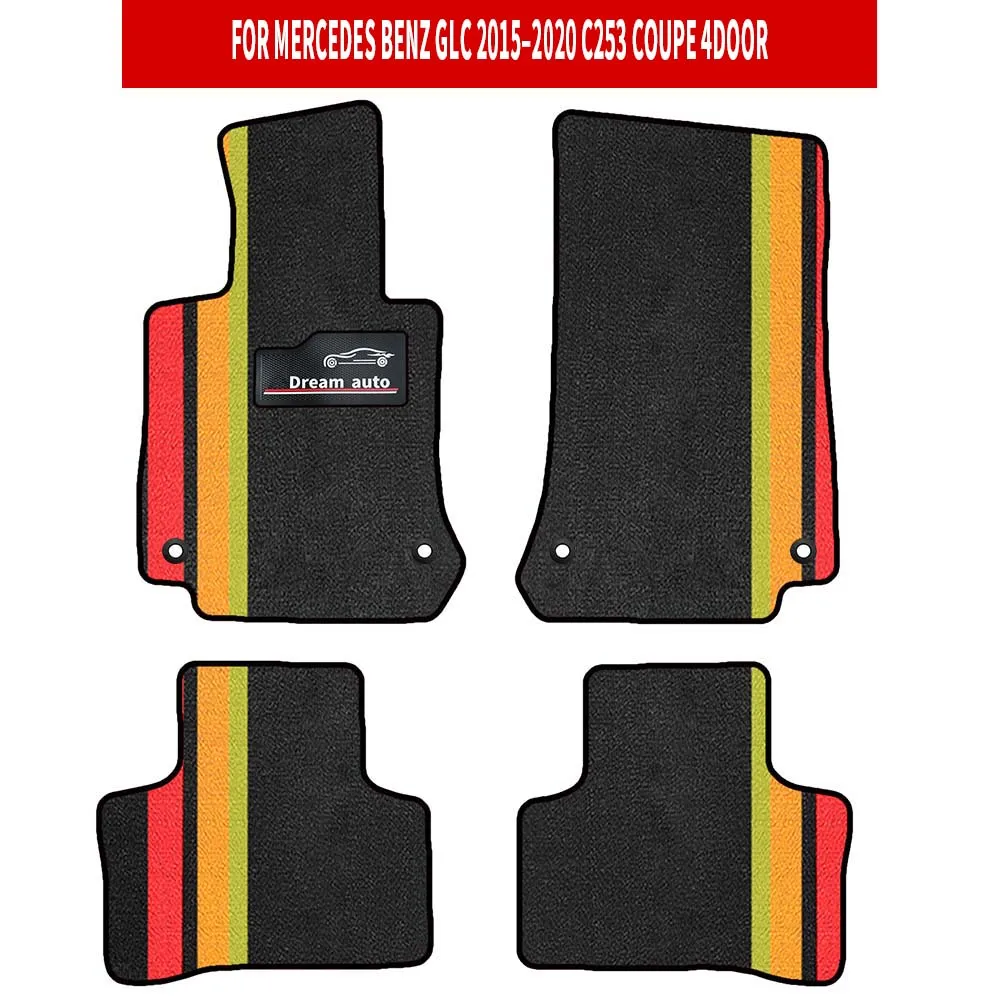 

Car Mats With Buttons For MERCEDES BENZ GLC 2015–2020 C253 Coupe 4door Car-Specific Mats Floor Mats