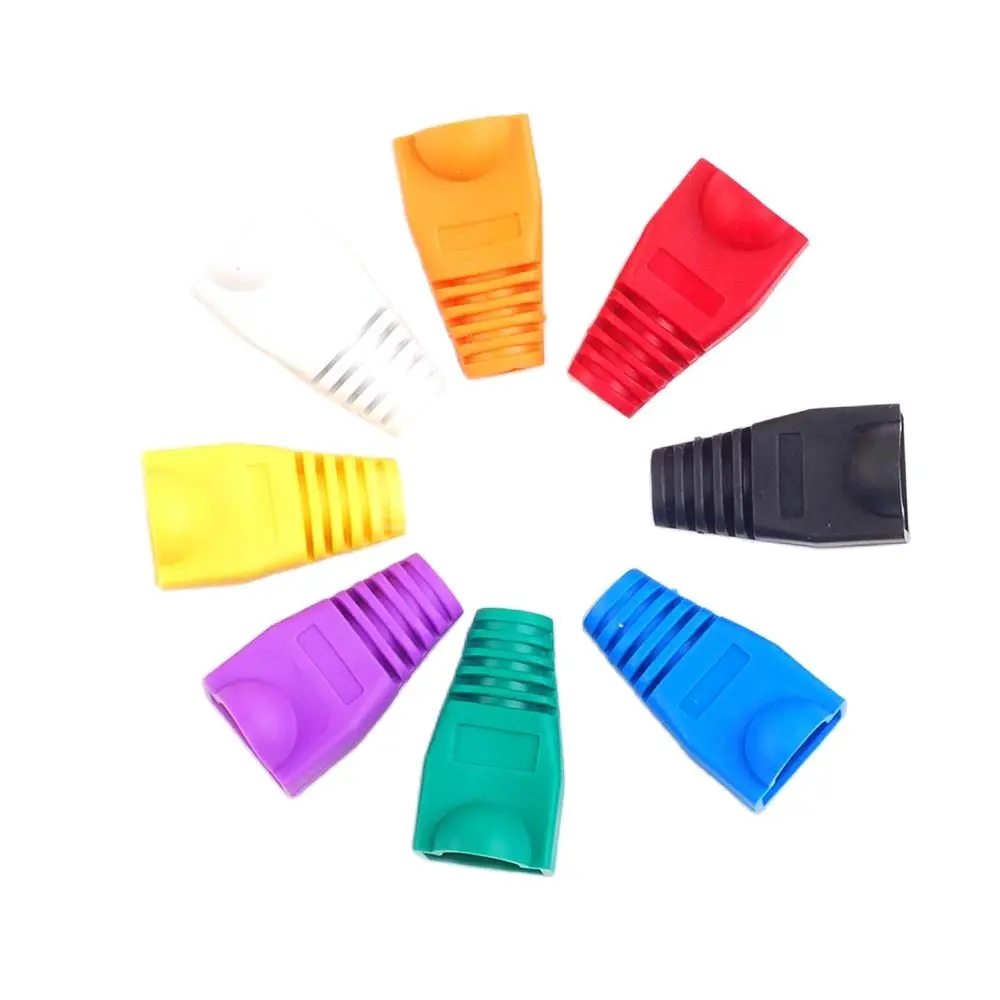 Network crystal head sheath RJ45 network cable sheath red green blue purple white black