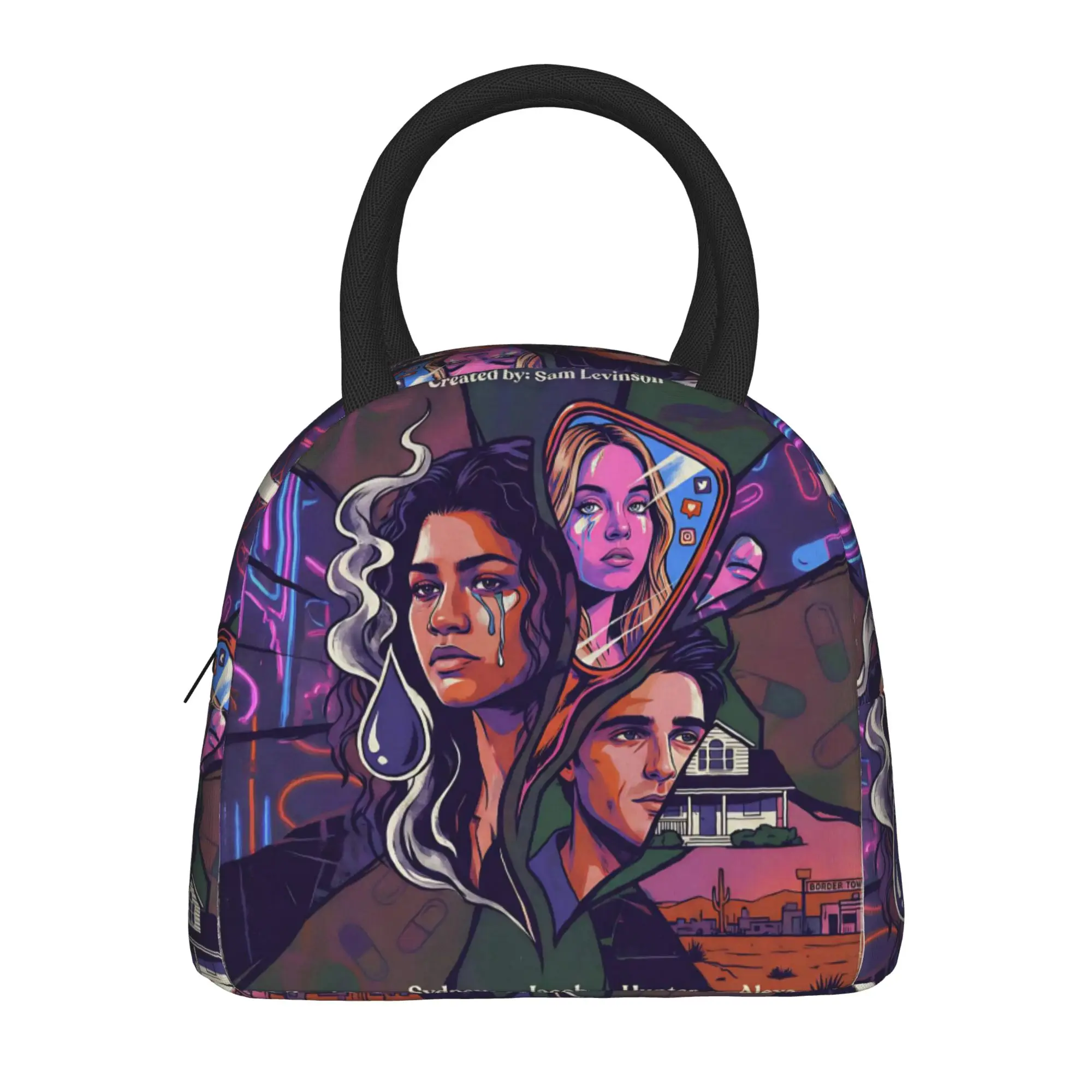Euphorias Season 3 Accessoires Sac à lunch isotherme pour le bureau Sac de rangement pour aliments Boîtes à lunch isothermes réutilisables