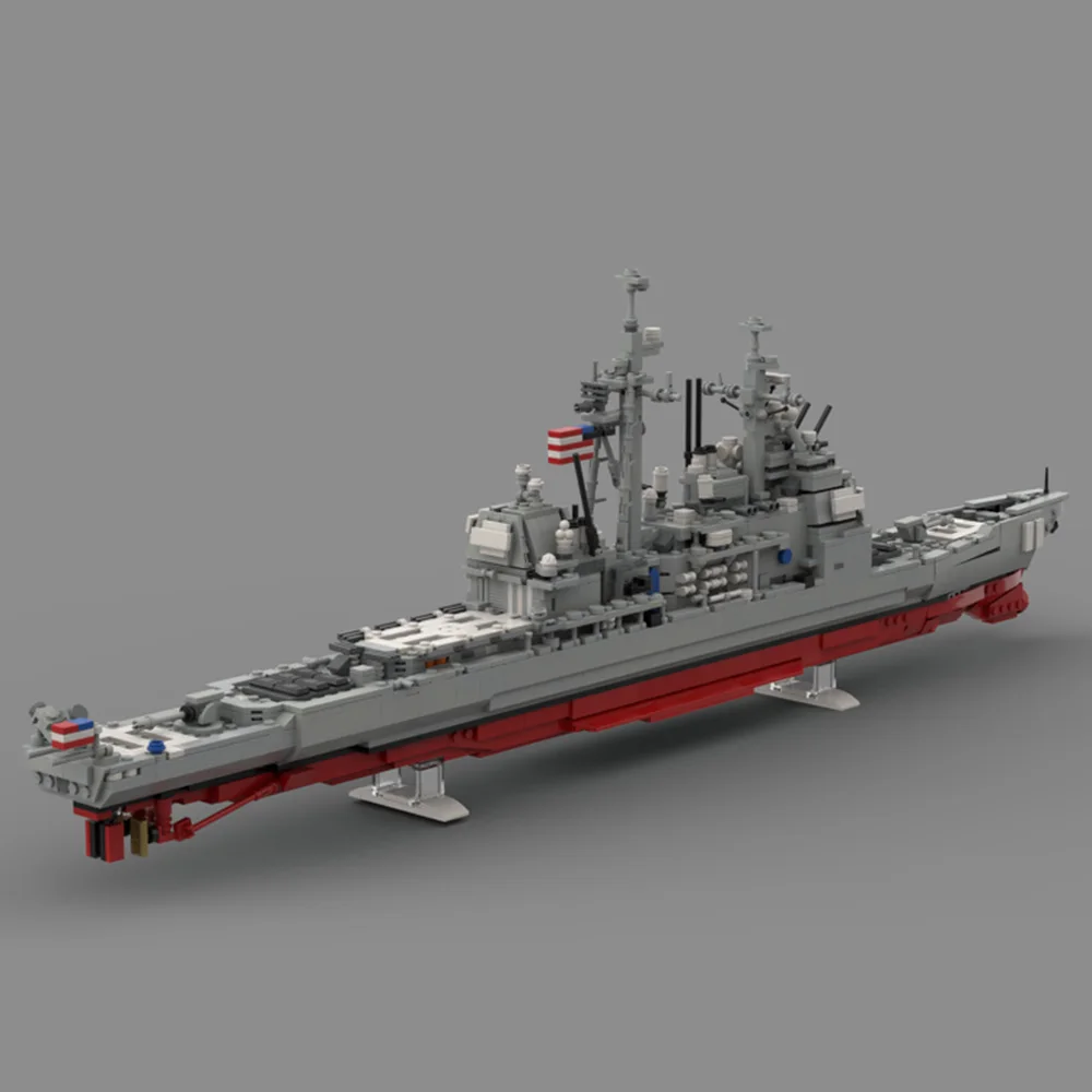 

MOC Ticonderoga - CG-72 USS Vella Gulf Buliding Blocks Model US Ticonderoga Destroyer Bricks Assembly Toys Kids Birthday Gifts