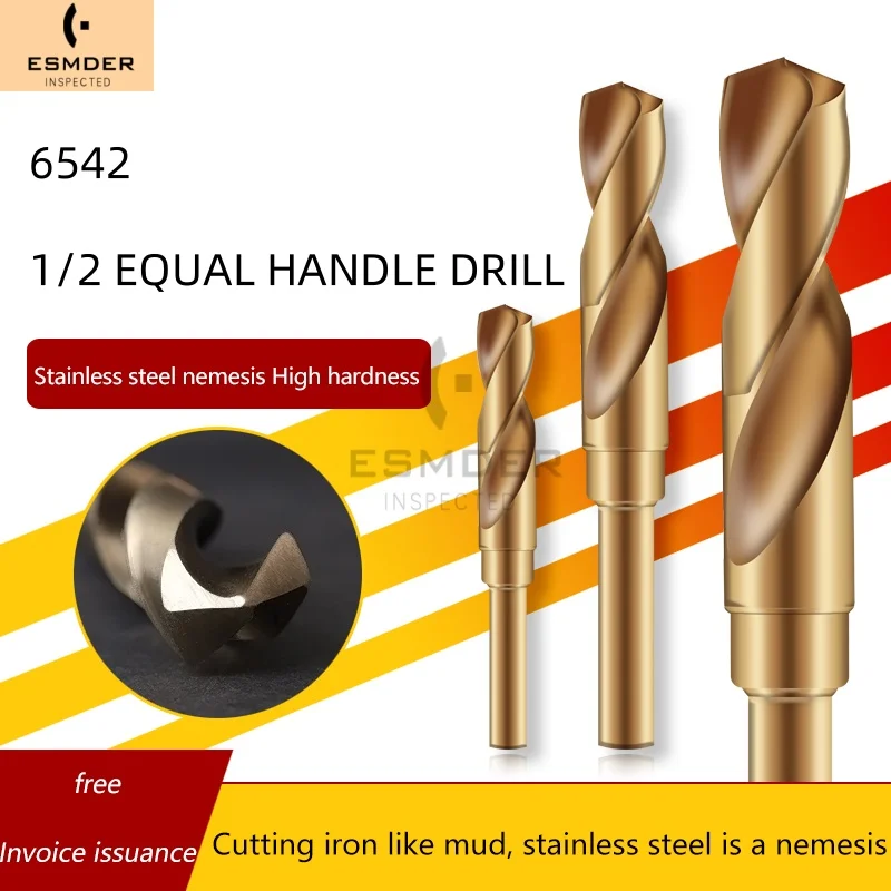 13mm 13.5mm 14mm 14.5mm 15mm 15.5mm to 40mm 6542 High Speed Steel 1/2 Equal Handle Drill Drilling and Opening Tools Twist Drill