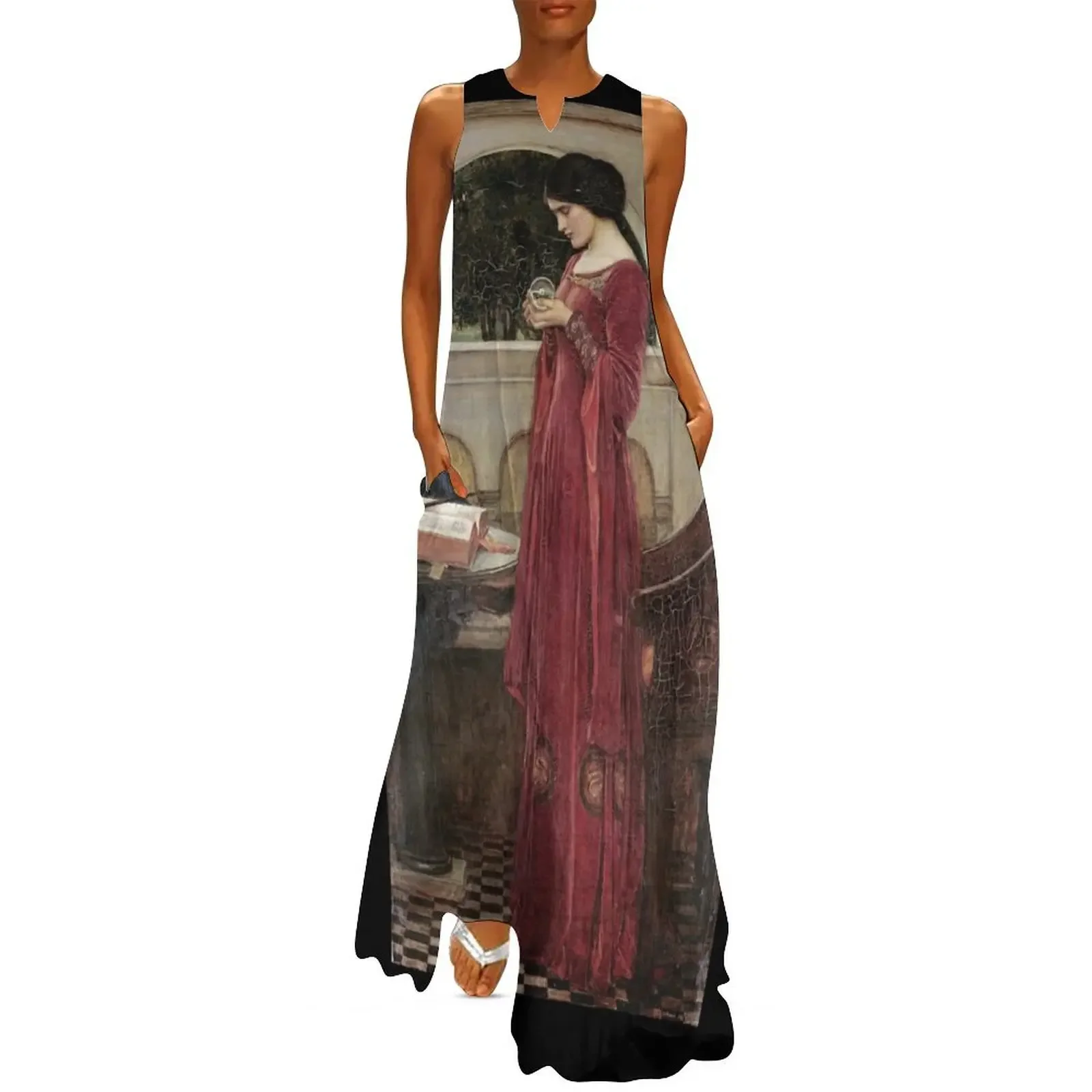 

John William Waterhouse - The Crystal Ball Long Dress wedding dresses for parties Women's summer dresses Dress
